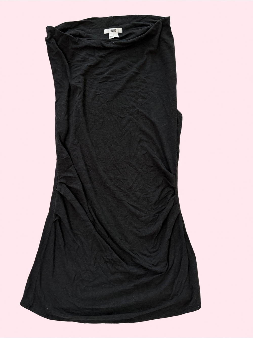Helmut Lang Black Knit Top with Crew Neck